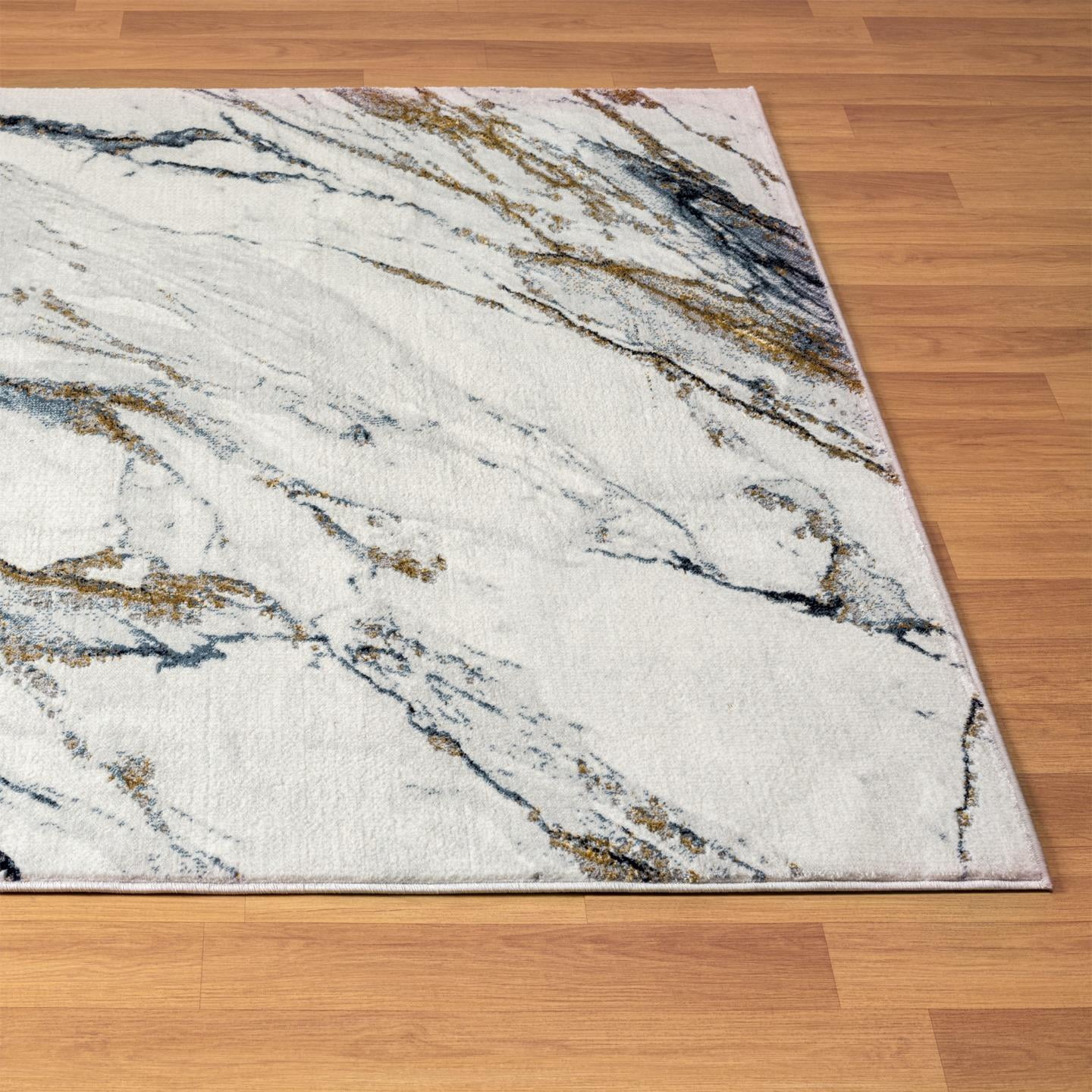 Luxe Weavers Abstract Marble Patterned Area Rug, Indoor Carpet for Living Rooms 9x12 - Blue