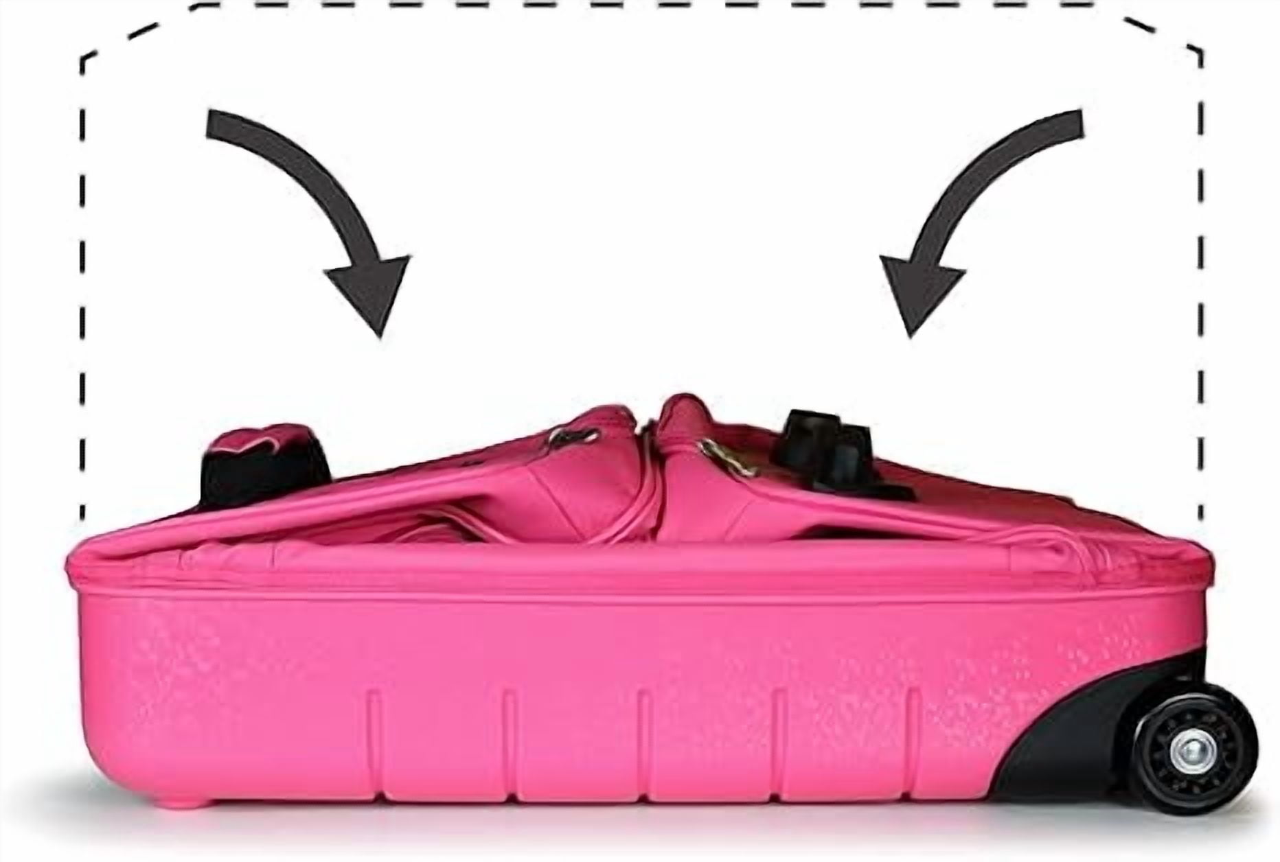 Mavii Dance Bag With Garment Rack, New 22" Hybrid Garment Rack Duffel, Hardside Bottom Collapsible Travel Bag, Hot Pink