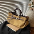 thumbnail image 5 of SPEKSEE Women’s Vintage Faux Suede Shoulder Bag, Slouchy Hobo Crossbody Bag for Work Travel, Retro Brown Purse for Fall, 5 of 14
