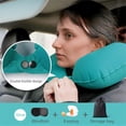 thumbnail image 1 of Cagogo under $5 3Pcs Travel Inflatable Neck Pillow, Inflatable U Shape Travel Neck Pillow, Self Inflating Airplane Car Support Cushion, Portable Compact Memory Foam Comfort, 1 of 9