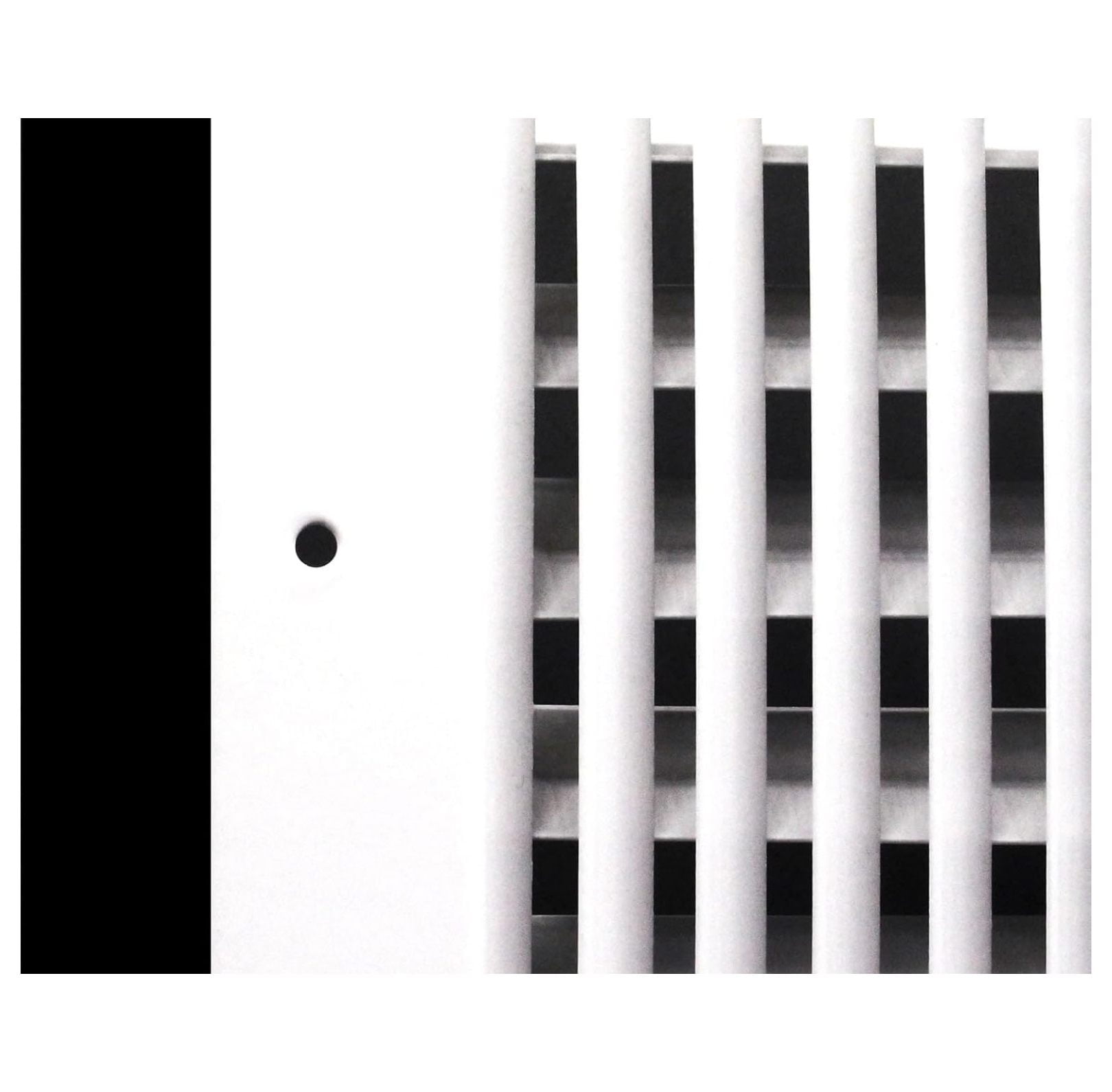 18" X 4" 2-Way-Vertical AIR Supply Grille - Vent Cover & Diffuser - Flat Stamped Face - White [Outer Dimensions: 19.75"w X 5.75"h]