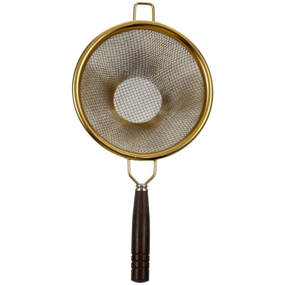 Dytern juice strainer Tea Fine Mesh Strainer Stainless Steel Loose Tea Infuser Tea Filter with Wood Handle,5.51"X2.91"X1.26"
