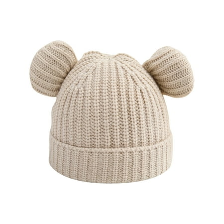 

QWERTYU Children Winter Knitted Hat Infant Baby Toddler Cap Ski Beanie for Girl Boy 4M-3Y One Size