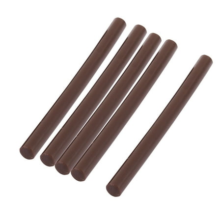 5pcs 7mm x 100mm  Brown Adhesive Hot Melt Glue Sticks For Hot Melt
