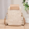 thumbnail image 3 of Woven Crossbody Phone Bag for Women with Adjustable Strap, Cute Cat Design, Mini Purse, Summer Travel, Casual & Beach Ready, 3 of 5