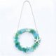 thumbnail image 2 of Decoración costera hecha a mano con corona de vidrio marino - Flor de vidrio azul 25cm • Colgante de pared con temática de playa • Regalo de decoración para el hogar de estilo náutico oceánico, 2 of 5
