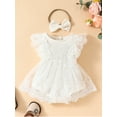 thumbnail image 3 of WIBACKER Baby Girl Clothes Infant Tulle Romper Ruffe Sleeveless Bodysuit Baby Girl Summer Infant Girl Dress 0-18M, 3 of 9