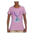 thumbnail image 2 of Wild Bobby, Sassy Since Birth Salty By Chance Mermaid Beach Ocean Vibe, Streetwear, Womens Graphic Tees, Light Pink, Small, 2 of 3