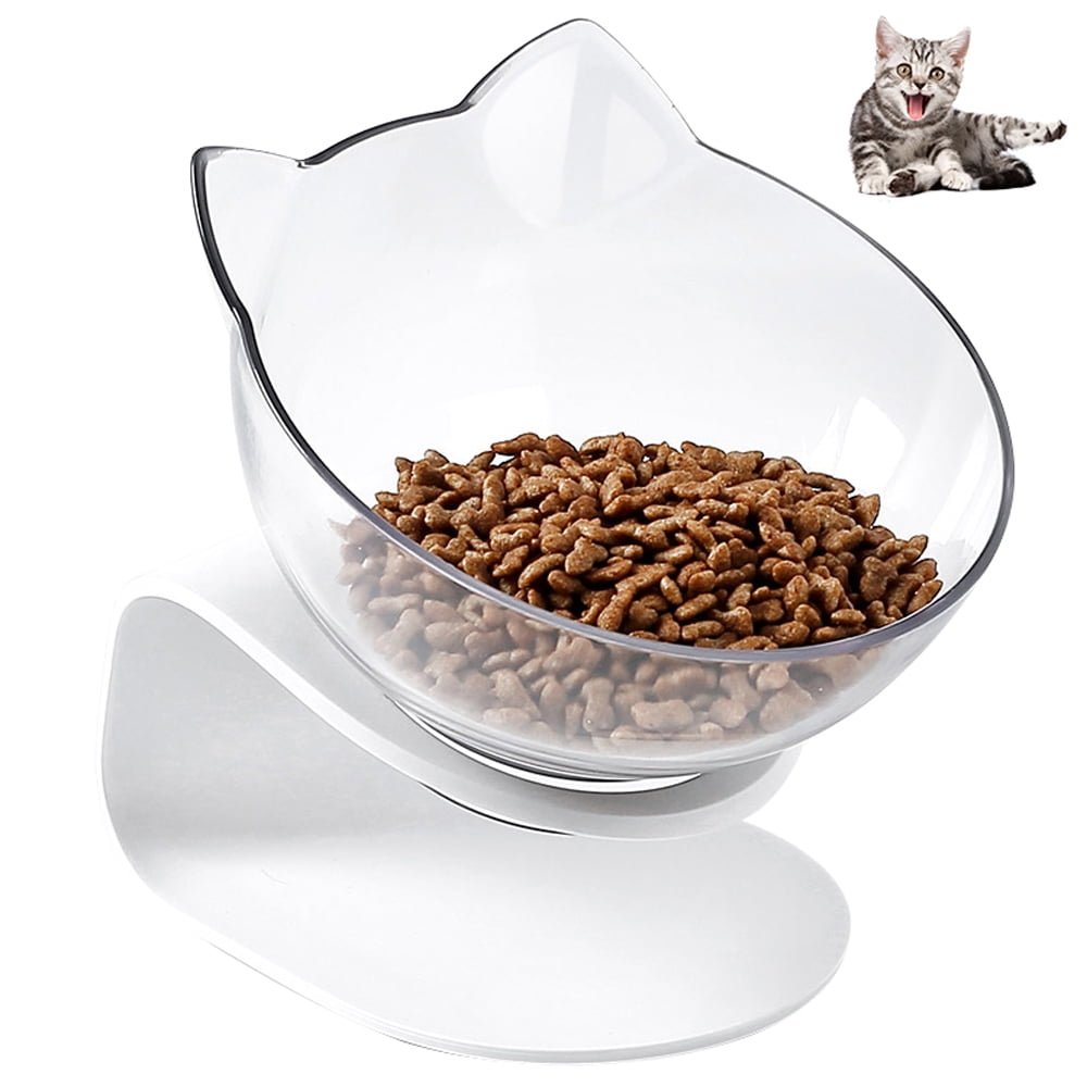 Cat Feeding Bowls, Pet Feeder with Nonslip Base, Elevated Stand, Food