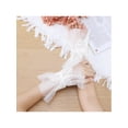 thumbnail image 7 of INSPIRE CHIC Women's Lace Fingerless Gloves Wrist Length Wedding Elegant White Ruffled Floral Gloves for Bridal Party Gloves White-5, 7 of 7