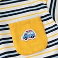 thumbnail image 5 of TOWED22 Baby Boy Summer Outfits 2 Pieces Crewneck Short Sleeve Top Elastic Waist Pocket Shorts Dinosaur Pattern Clothes(Yellow,5-6 Y), 5 of 9