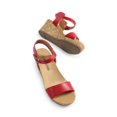 thumbnail image 4 of Sandalias de Cuña con Correa al Tobillo para Mujer DREAM PAIRS, Tacón de 7.5 cm, Color Rojo, 4 of 7