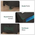 thumbnail image 5 of Black Nightstand Set of 2 with Charging Station and LED Lights, Farmhouse Night Stand/Bedside Table with 3 Drawers, End Side Table for Bedroom Living Room, 5 of 8