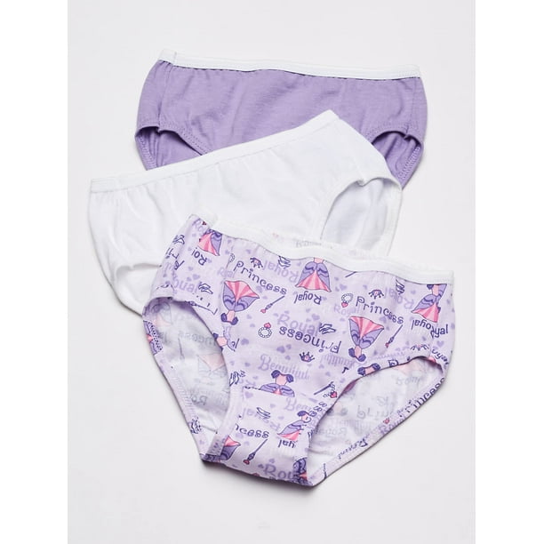 Hanes TP30AS Tagless ToDDler Girl Cotton Briefs 6-Pack Size 4T, Assorted