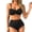 01_Black, variant on Womens Swimsuits Two Piece Swimwear Solid Color Bikini Top with High Waist Bottoms Women'S Swimwear 02_Yellow,S