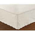 thumbnail image 2 of Greenland Home Fashion Paisley Quilted Bed Skirt Drop 18" - Twin 39x75", Ivory, 2 of 4