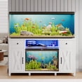 thumbnail image 6 of DreamCurship 55-75 Gallon Fish Tank Stand with LED Lights, 52" Aquarium Stand with Power Outlets, Heavy Duty Tank Stand for 2 Fish Tank, White, 6 of 6