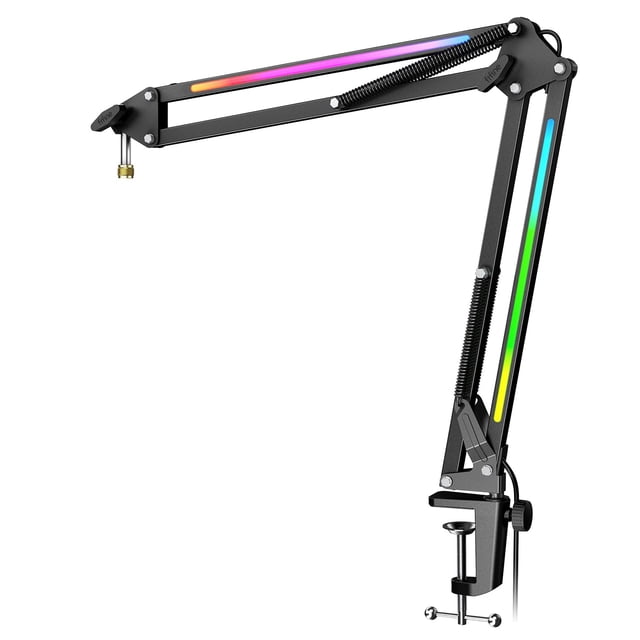 Brazo articulado para micrófono FIFINE BM38 de metal con RGB ajustable