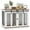 White, variant on PawHut 47in Dog Crate Furniture with Divider Panel, Wooden Dog Kennel TV Stand for Large Breeds, Pet House Side Table for 2 Small Breeds with 2 Rooms Design, 2 Sliding Doors, Oak