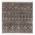 thumbnail image 2 of SAFAVIEH Berber Fringe Nathan Aztec Shag Area Rug, Brown/Ivory, 6'7" x 6'7" Square, 2 of 11