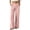 Pink, variant on Women's Solid Color Elastic Waist Dress Pants, Straight Leg Business Trousers with Patch Pockets and Single Button Closure, Casual Work Pants for Daily Office Wear Pink S