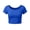 1Blue, variant on Summer Cropped Tshirt for Womens Slim Fit Top Round Neck Short Sleeve T Shirts Solid Basic Crop Shirt Lightweight Breathable Tops Trendy Sexy Costume Club Outings T-Shirt