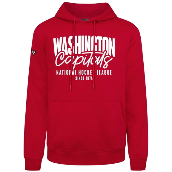 Men's Levelwear  Red Washington Capitals Podium Response Pullover Hoodie