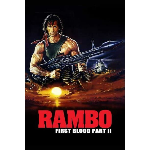 Rambo First Blood Part 2 Movie Poster 11 X 17 Style H Walmart Com Walmart Com