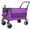 Purple, variant on Multi-Functional Push-Pull Folding Wagon Cart with Rotating Handle & Canopy, 9"x4" Beach Tires for Camping & Beach, Load Capacity 480lbs, 300L Large Capacity for Transport, Groceries, Outdoor Use