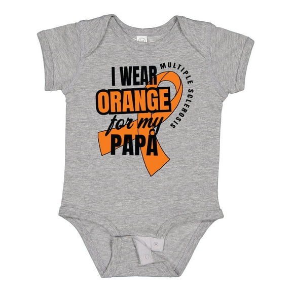 Inktastic I Wear Orange for My Papa Multiple Sclerosis Awareness Boys or Girls Baby Bodysuit