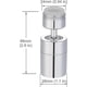 thumbnail image 3 of Solid Brass Faucet Aerators 360 Degree Rotation Wide Angle Dual Function 24mm Male Thread - Chrome (M24), 3 of 5