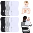thumbnail image 4 of 2-in-1 Baby Bibs & Burp Cloths Set, 3-Layer Design, Large Size, Super Absorbent, 100% Organic Cotton, Soft & Comfortable，12-Pack, 4 of 8