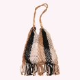thumbnail image 3 of Lady Bohemian Satchel Bags Bolsos Tejidos Con Cuerda para en La Playa (negro), 3 of 9