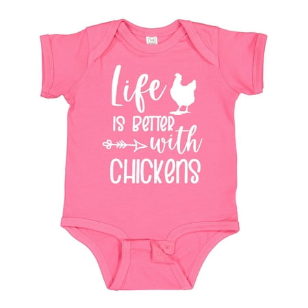 

Inktastic Life is Better with Chickens Gift Baby Boy or Baby Girl Bodysuit