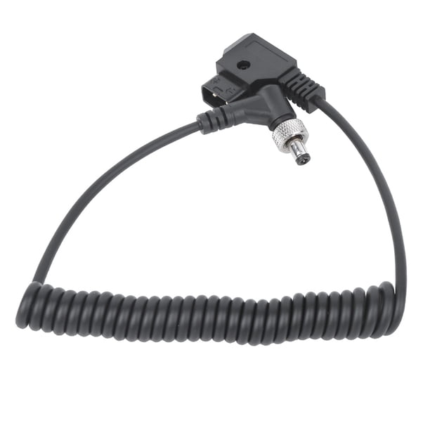 Cable de alimentación de monitor de CC con conector D'TAP al puerto de CC, cable de alimentación de resorte negro de plástico con bloqueo