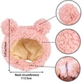 thumbnail image 4 of Dalrosia Cute Cat Costume Warm Bear Hat for Cat Adjustable Soft Small Pet Headwear Bear Hat for Cat Puppy Dog, 4 of 6