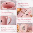 thumbnail image 3 of Taza de café ALBISS, 14 oz, estampada en oro rosa, regalo de cumpleaños, 3 of 7