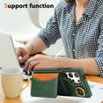 thumbnail image 6 of for Samsung Galaxy S23 Ultra Wallet Case with Card Slots, Hand Wrist Strap Rotate Ring Design, Finger Grip Ring PU Leather Magnetic Button Shockproof Purse Phone Cover for Galaxy S23 Ultra, Green, 6 of 7