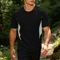 thumbnail image 2 of Men’s Active Quick Dry Crew Neck T Shirts Loose Fit | Athletic Running Gym Workout Short Sleeve Tee Tops Size M-4XL Black-E, 2 of 9