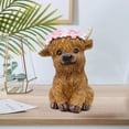 thumbnail image 2 of Highland Cow Decor,Cute Scottish Highland Cow Gifts,Standing Sitting Poses Resin Figurine for Shelf Garden Table Home Decor Calf for Highland Cow Lovers, 2 of 8