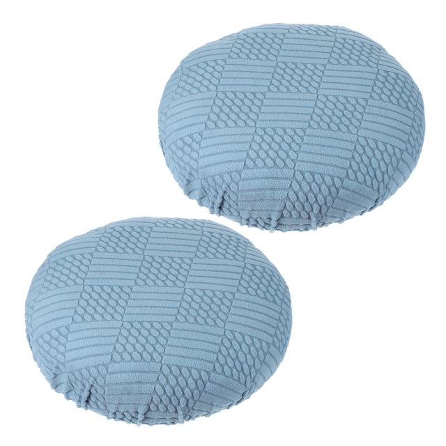 Funda de taburete redondo Uxcell, fundas elásticas para taburetes, funda de cojín de taburete lavable, funda de asiento de silla de bar elástica azul oscuro 11"-14"