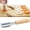 A, variant on Stainless Steel Cookie Cutter with Wooden Handle, Heart Shape, 6.3in x 0.8in, Vegetable and Cookie Dough Stamp for Baking & DIY Treats