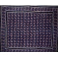 thumbnail image 2 of Primitive Paisley Block Print Tapestry Cotton Bedspread 108" x 108" Queen-King Blue, 2 of 2