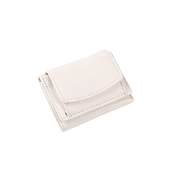 Sonducket Cartera de cuero portátil, diseño Simple, monedero de almacenamiento plegable, bolso de viaje para fiestas, compras, tarjetero de Carteras Blanco