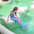 thumbnail image 4 of Mermaid Tail for Swimming with Monofin Mermaid Tail Swimsuit Bathing suit Costume for Girls, 4 of 5