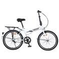 thumbnail image 2 of Ambifirner 24 Inch Folding Bike for Adults with Fenders, Steel Frame Single Speed City Commuter, Dual V-Brake Portable Compact Bicycle for Men & Women, 2 of 6