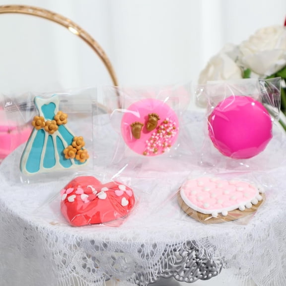Cookies Bags Chocolate Covered Ore Bags Macaron Bags Brownie Treat Bakery Candy Cellophane Gift Cello Bag for Card Business Party Favor Bags Wedding Birthday Christmas