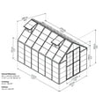 thumbnail image 5 of Palram - Canopia Snap & Grow 8' x 12' Polycarbonate/Aluminum Walk-In Greenhouse – Silver - with 2 Roof Vents, 5 of 9