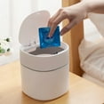 thumbnail image 6 of Plastic Desktop Mini Trash Can with Lid Portable Trash Bin Garbage Can for Kitchen Bedroom Dorm Room Car Waste Bin, 6 of 9