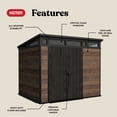 thumbnail image 5 of Keter Signature 9x7 ft. Durable Resin Outdoor Storage Shed With Heavy Duty Floor and Locking Door, Walnut, 5 of 22